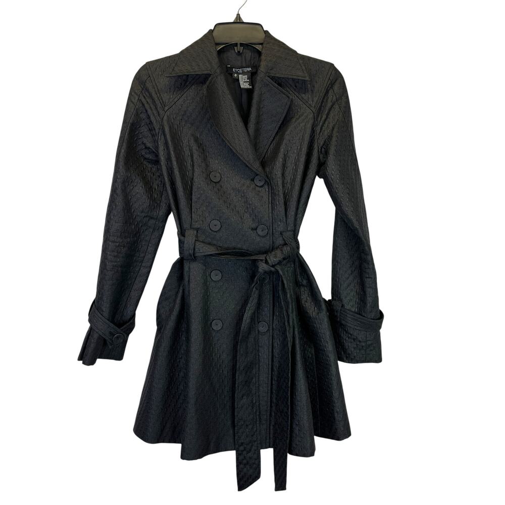 Etcetera Belted Rear Pleat Trench coat black - 0
